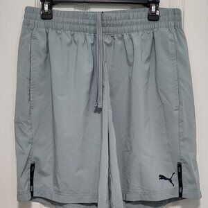 Mens Gray Puma XL Lightweight Active Woven Athletic Short
